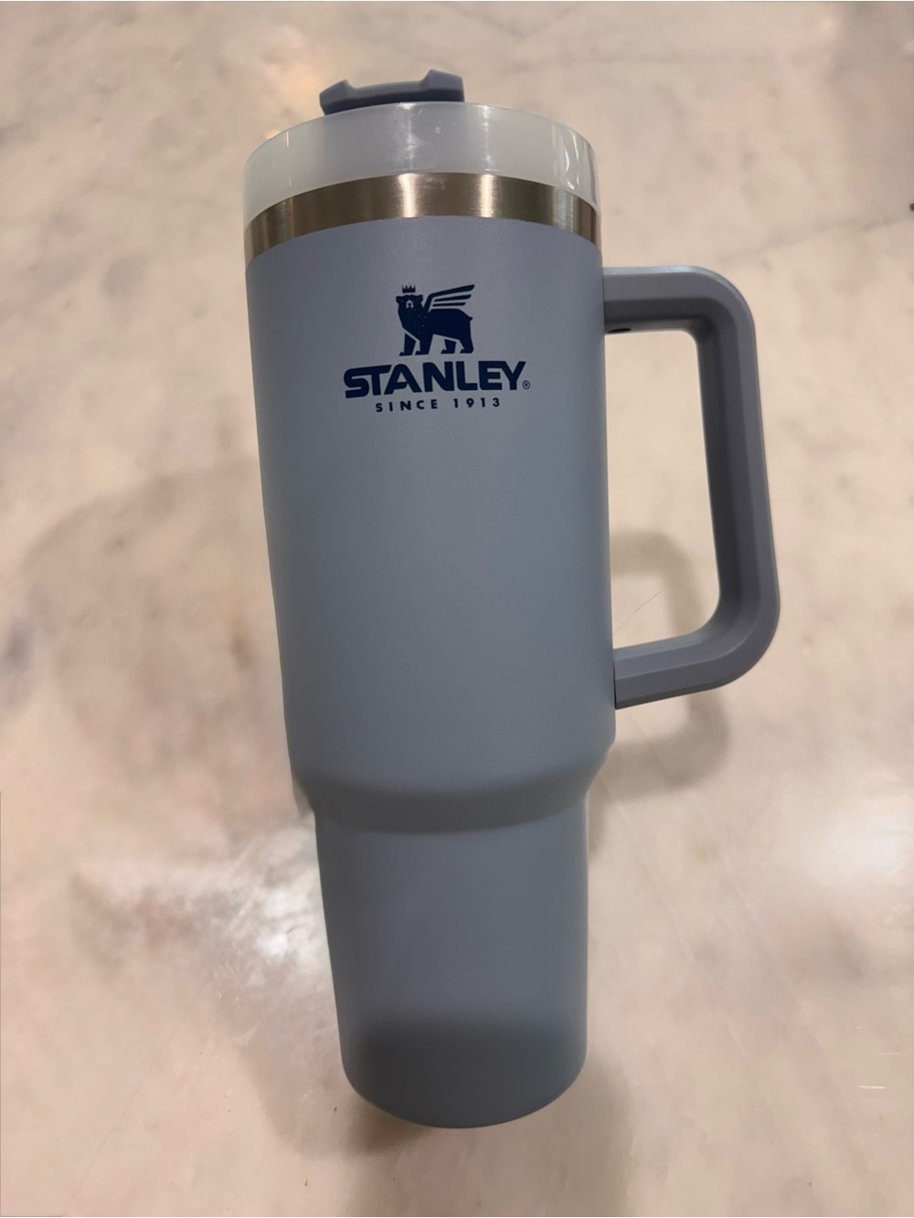 EUC (like new) Stanley Matte Dusty Blue 40oz Quencher with Handle and Orig Straw